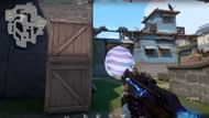Mid attacking smokes in-game view ( (Image via Riot Games)